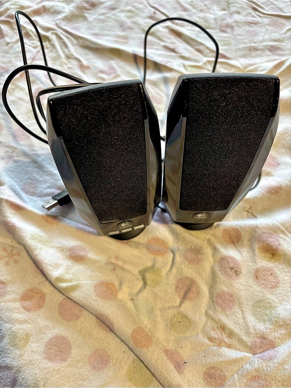 Logitech Wired Black Portable Speakers Pair
